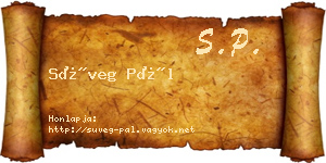 Süveg Pál névjegykártya